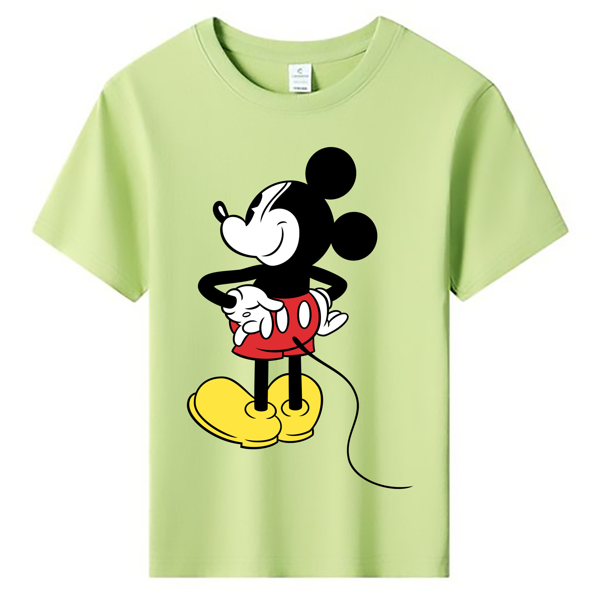 ミッキーマウス Mickey Mouse 綿100％キッズTシャツ（フロントプリント）